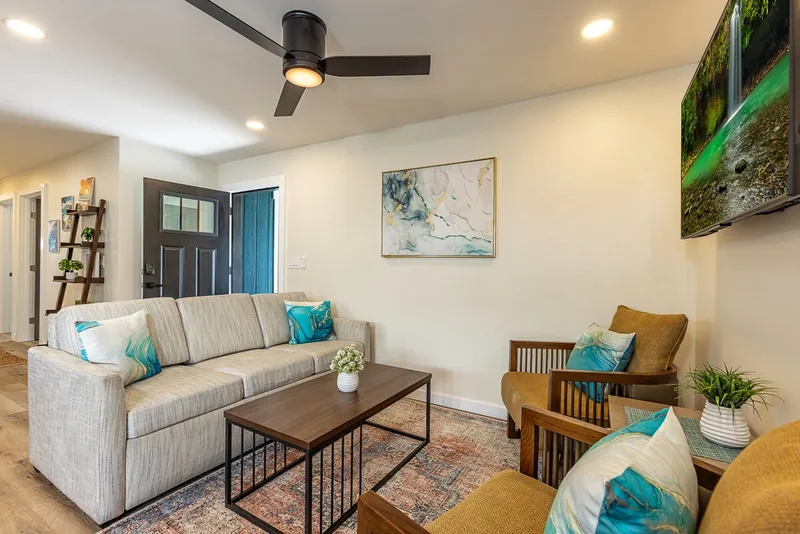 Sleeper Sofa Allows for Sleeping of Up to 8 Guests — Authentic 3BR Duplex, Wailuku