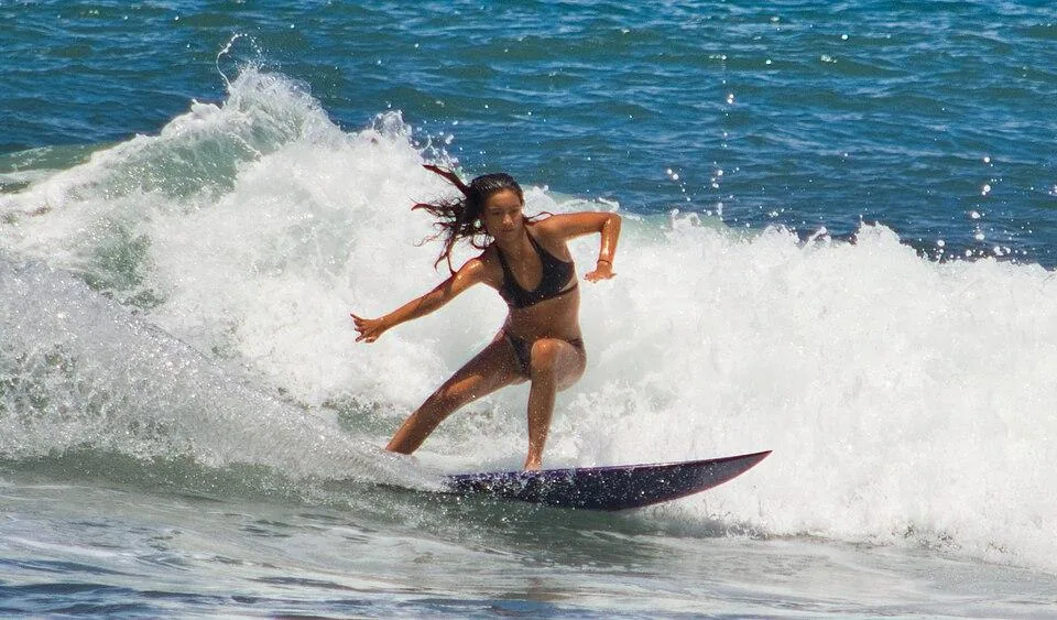 Intermediate surfers