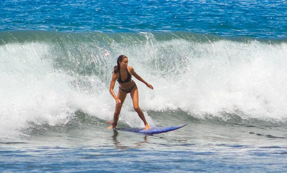 Intermediate surfers