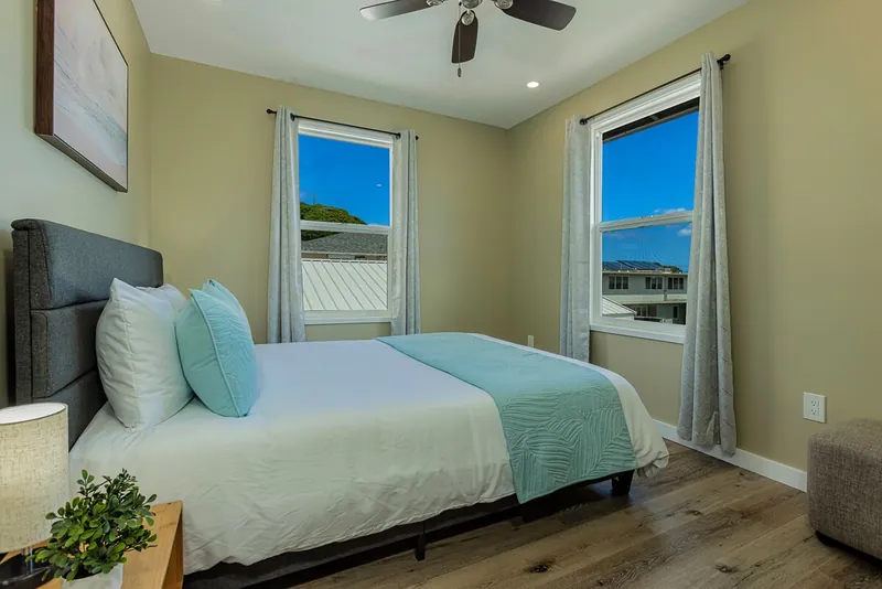 Plenty of Natural Light or Close the Drapes for a Breezy Afternoon Nap — Modern 3BR Home, Wailuku